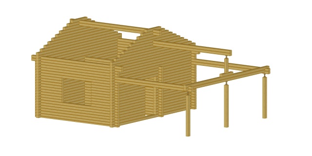 Баня 25м3 проф.брус 150-180мм 312500руб