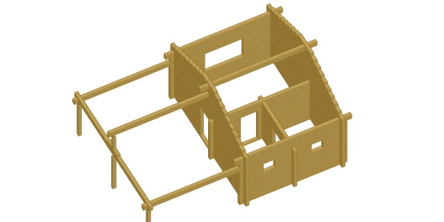 Баня 25м3 проф.брус 150-180мм 312500руб