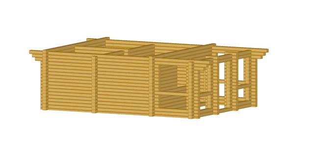 Баня 5400мм Х 5400мм с террасой  237500 руб.