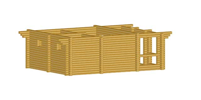 Баня 5400мм Х 5400мм с террасой  237500 руб.