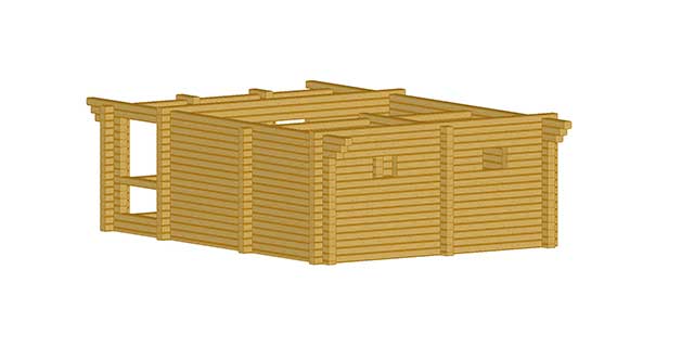 Баня 5400мм Х 5400мм с террасой  237500 руб.