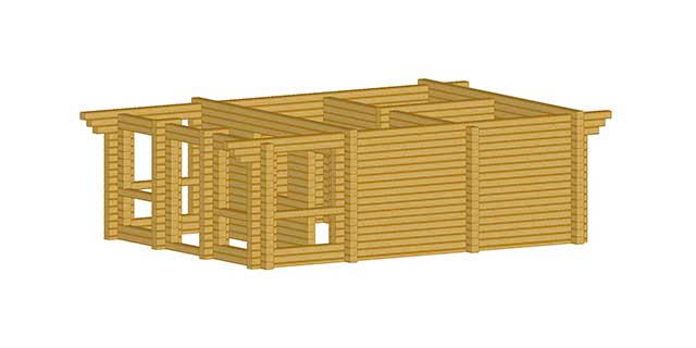Баня 5400мм Х 5400мм с террасой  237500 руб.
