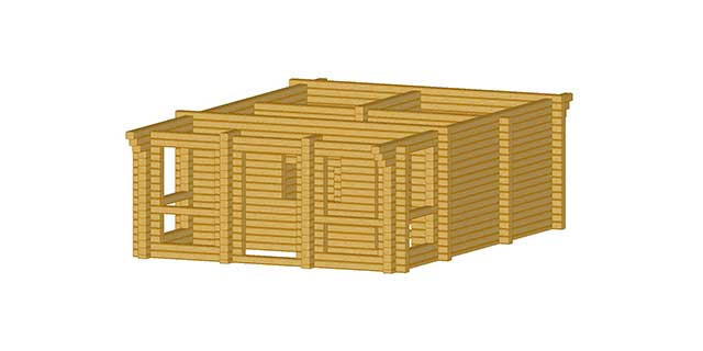 Баня 5400мм Х 5400мм с террасой  237500 руб.